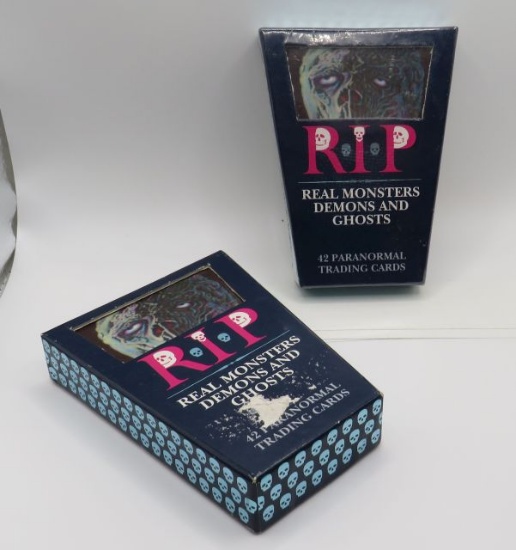 packs of 42 paranormal trading cards  RIP Real Monsters Demons and Ghosts