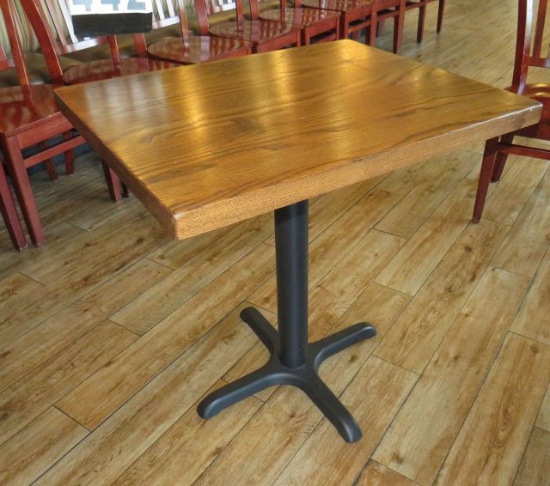 2 top dining tables with steel bases 24" x 30" tops