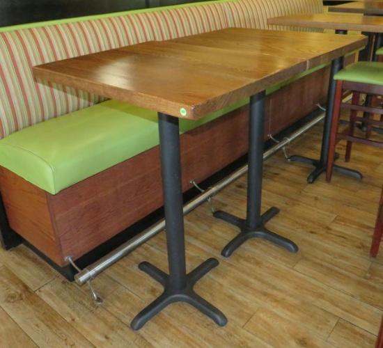 bar height tables 24" x 30" top x 42" high