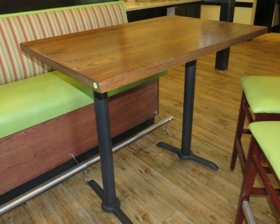 bar height high top table 48" x 30" x 42" high