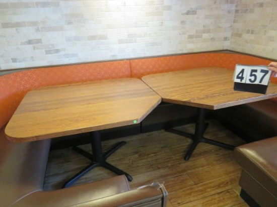 4 top tables 48" x 42" (one cut to accommodate walk in)