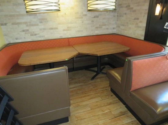 C shaped booths 65" x 87" (small damage to corners on backs)