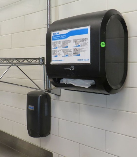 Eco lab towel and detergent dispenser