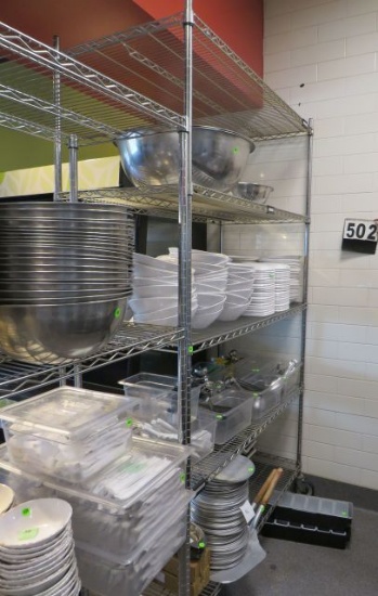 metro style wire shelf 54" wide x 96" high x 24" deep x
