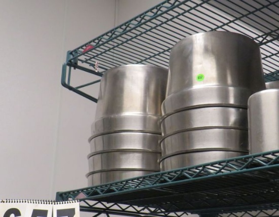 stainless steel 12" diameter insert pots