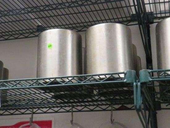 6 1/2" diameter stainless steel insert pots