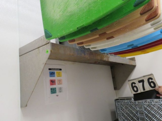 stainless steel wall mount shelf 48" wide x 12" deep