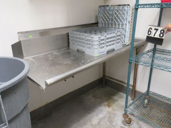 stainless steel dish washer exit 60" x 31" (attaches to a dishwasher)
