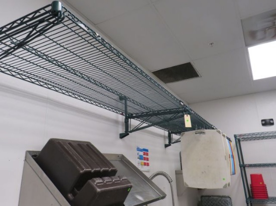 wall mounted 59" x 24" deep shelves lot comes with 6 wall mount brackets