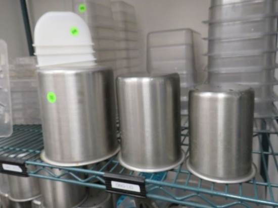 stainless steel sets of 3 salad bar inserts 6", 4.5", 4" sizes