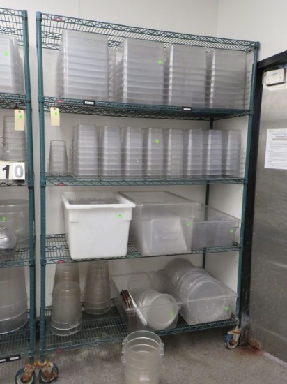 green metro shelf on casters 60" w x 24" deep x 92" high