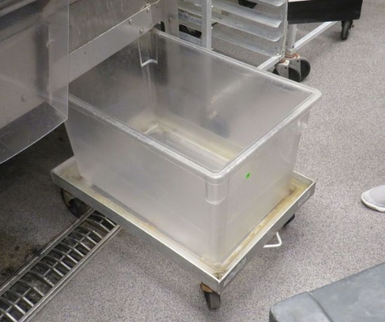 aluminum cart with plastic full pan