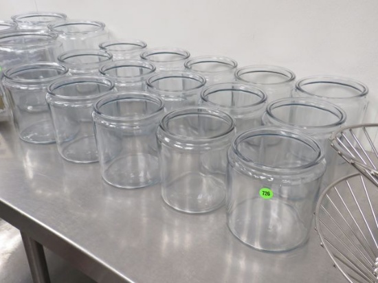 5.5" diameter x 6.5" deep candy jars