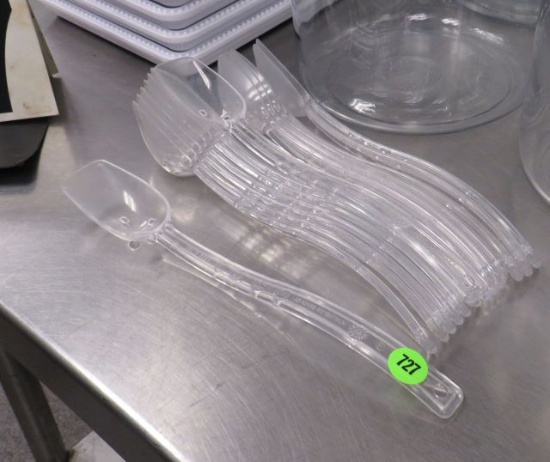 plastic slotted salad spoons