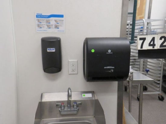Eco lab in motion paper towel dispenser and hand soap pump