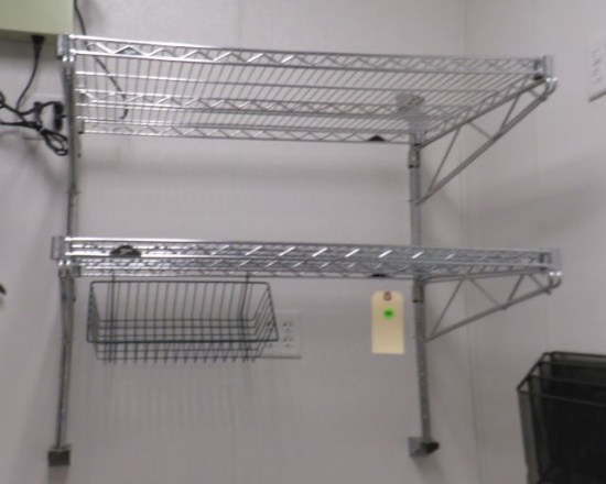 chrome wire metro shelves (2) shelves 36" wide x 24" deep