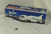 Hess 1999 space shuttle truck and truck in original packaging and shipping case