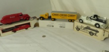 ERTL die cast coin banks and tractor trailer -1939 Esso coin bank, Firehouse Hobbies coin bank f...