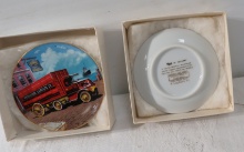 case of 45 decorator plates 3" diameter with antique Mack truck design. Eash plate has a prese...