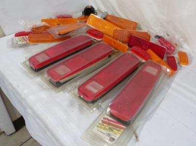 mixed NOS tail lights for 70's Ford F150 plus trailer marker lights