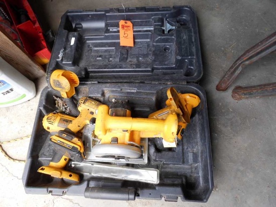 DeWalt circular saw, cordless tools (several)