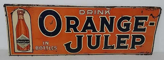 SST Orange Julep embossed sign