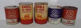 Cities Service 1 gallon and Shell 5 quart cans