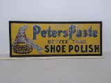 Single sided tin shoe polish sign