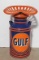Gulf milk can with tractor seat