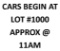 CARS BEGIN AT LOT #1000 AFTER AUTO MEMORABILIA