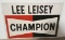 SST Champion Lee Leisey sign
