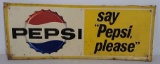 SST Pepsi embossed sign