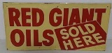 SST Embossed Red Giant Oils sign