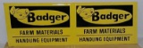 SS Embossed Badger Farm Materials sign