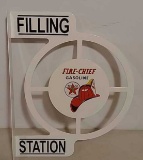 Fire-Chief filling station flange sign