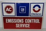 SST Embossed Emissions Control Service sign