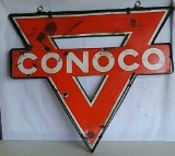 Dsp Conoco Die-cut Sign With Original Bracket