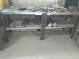 2 metal benches