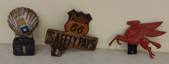 3 Oil licence plate toppers