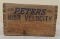 Peters, wooden ammunition box