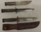3 Hunting knives