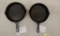 Two Griswold Cast Iron Skillets