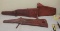 2 Hunter, leather, rifle scabbards