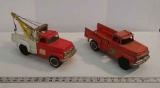 2 Hubley toy trucks