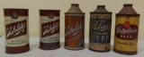 5 beer cans (some cone tops)