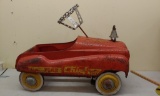 Fire chief peddle car w/custom steering wheel