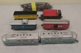 Marx toy train- engines, cars, caboose