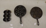 3 Griswold Cast Iron Pans