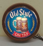Old style on tap light up beer sign