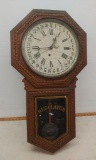 Ornate Regulator calender drop Octagon clock